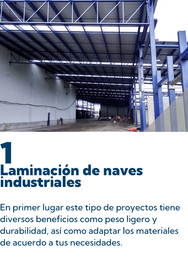 Laminación de naves instriales.