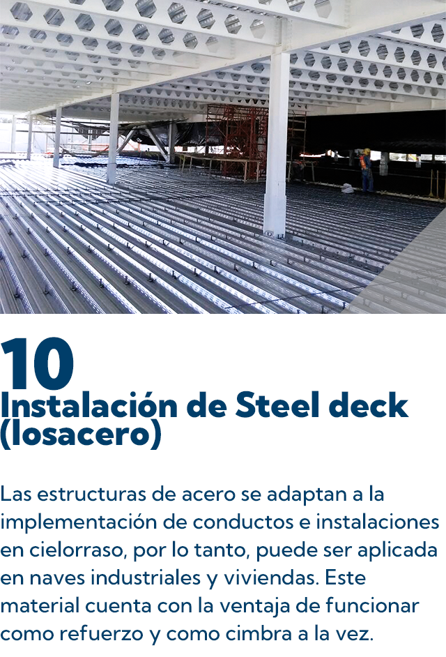 instalacion de losacero, instalacion de steel deck