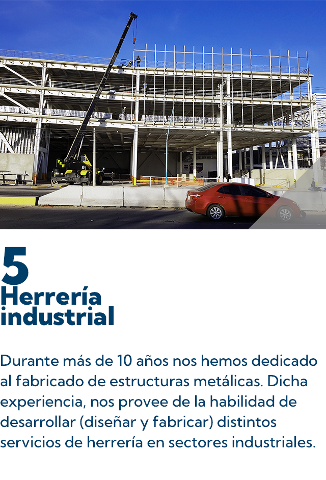 Hereria indutrial, estructura de naves industriales